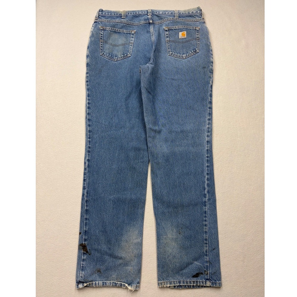 Carhartt Jeans Mens 38x36 Blue Relaxed Fit Straight Leg Denim Workwear EV52